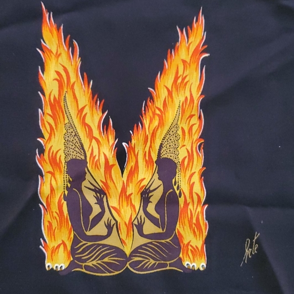 Vintage Erté for Carry Back Ltd. "M" Scarf - Picture 3 of 4